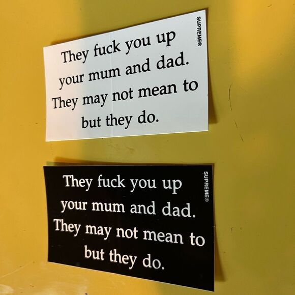 Supreme Your Mom and Your Dad Sticker Set - Picture 2 of 3